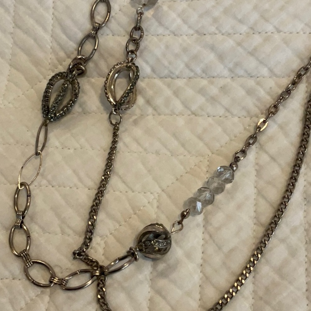 Loft Silver Multi-Chain Necklace - image 2